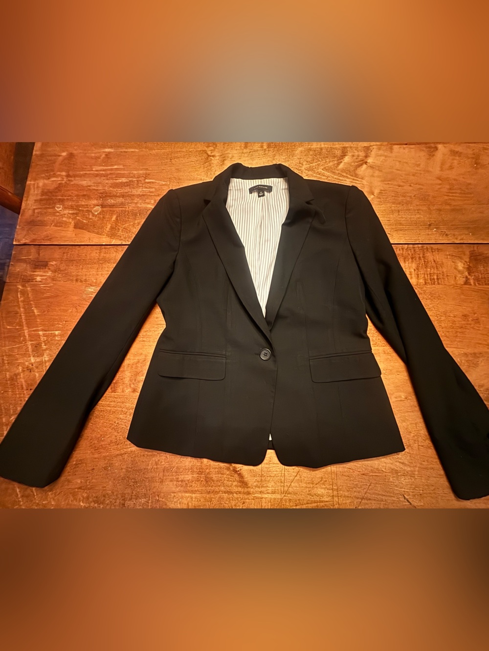 Ann Taylor Black Single-Button Blazer